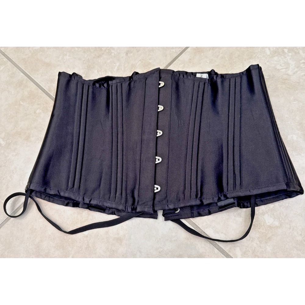 Shaperx Corset Black Boned‎ Heavy Duty Lace Up Waist Trainer 4XL Steampunk Goth
